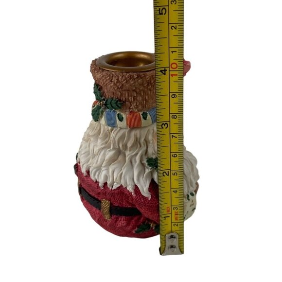 Vintage Ganz Santa Claus Head Pillar Candle Holder - Picture 10 of 11